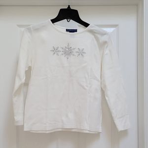 Snowflake Embelished Top